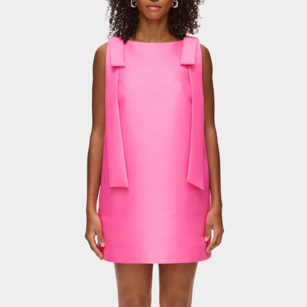 Aligne Fern Bow Satin Mini Dress