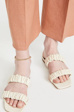 STAUD Maya Ruched Sandals