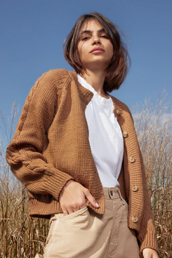 Loeffler Randall Knits for Good Nutmeg Cardigan