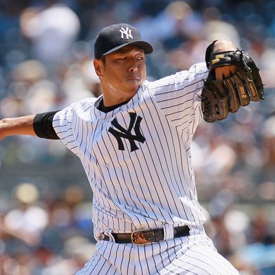 Hiroki Kuroda #18 of the New York Yankees pitches in the first-inning against the Chicago White Sox at Yankee Stadium on June 30, 2012 in the Bronx borough of New York City. 