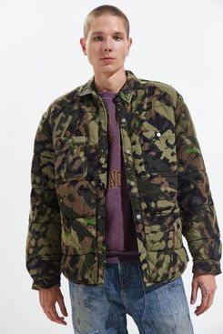 BDG Camo Quilted Shirt Jacket