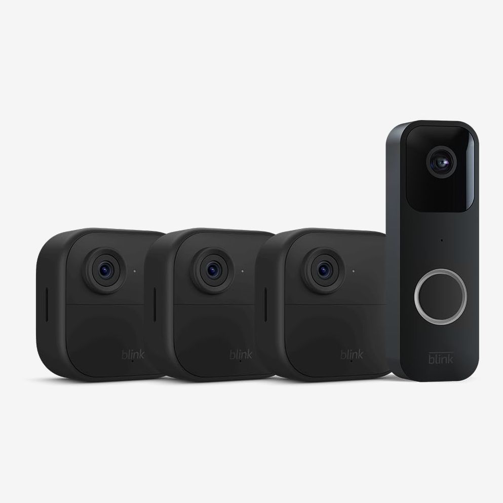 Blink Video Doorbell + 3 Outdoor 4 Smart Security Cameras (4th Gen)