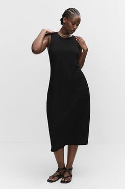 Mango Asymmetrical Back Opening Dress