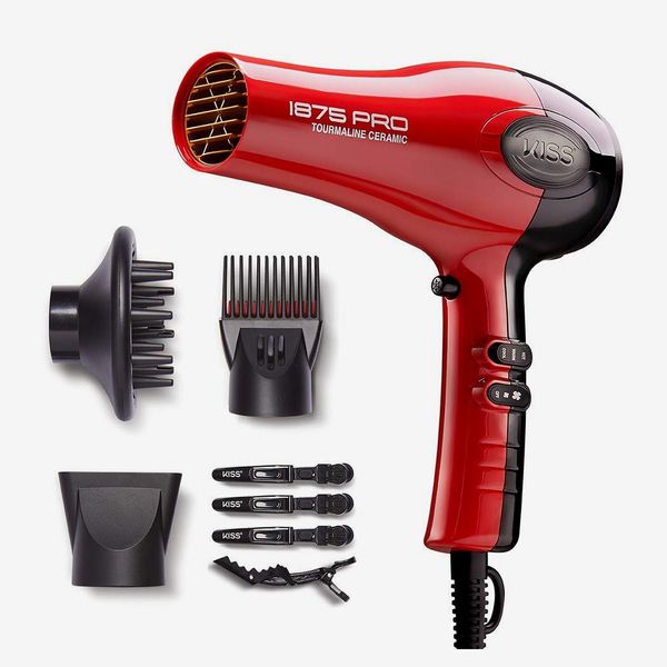 KISS 1875W Ceramic Tourmaline Hair Dryer With 3 Attachments & 4 Clips