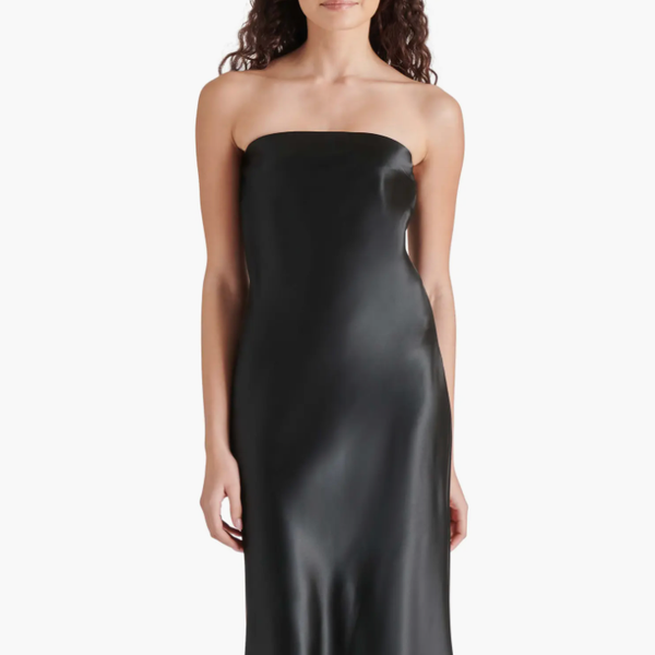 Steve Madden Jessamine Strapless Stretch Satin Dress