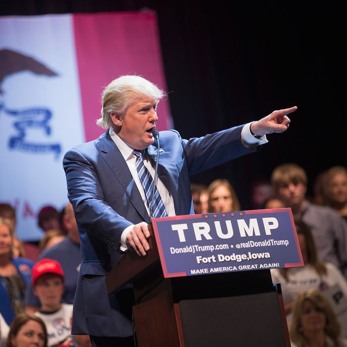 Donald Trump Holds Campaign Rally In Iowa