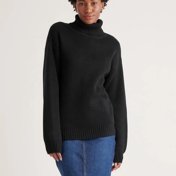 Quince 100% Organic Cotton Turtleneck Sweater