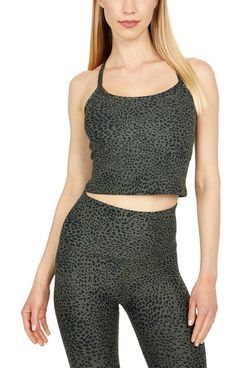 Beyond Yoga Spacedye Printed Slim Racerback Cropped Tank