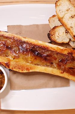 Miso-glazed bone marrow.