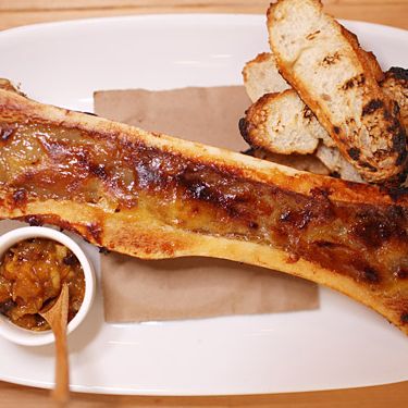 Miso-glazed bone marrow.