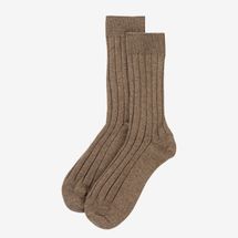 Johnstons of Elgin Men's Cashmere Ribbed Socks