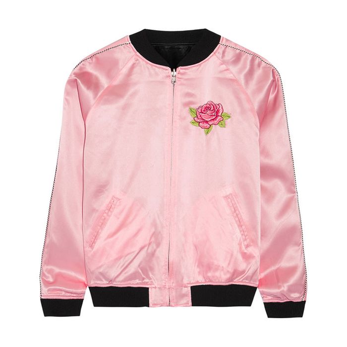 Treat Yourself: A Bubblegum-Pink Varsity Jacket