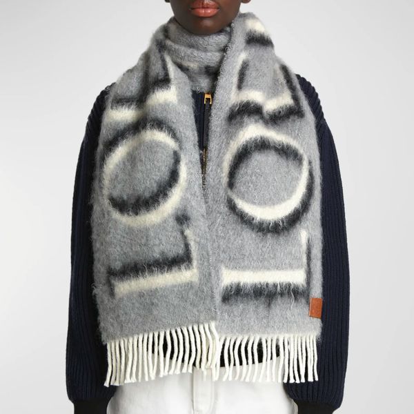 Loewe Logo Wool & Mohair Scarf