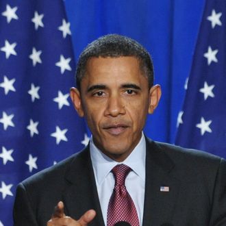 US President Barack Obama speaks at a campaign fundraiser at the Sheraton Hotel November 30, 2011 in New York. AFP PHOTO/Mandel NGAN (Photo credit should read MANDEL NGAN/AFP/Getty Images)