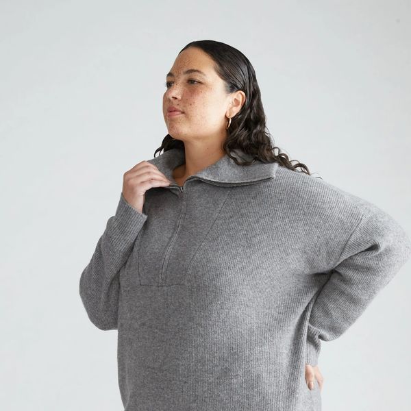 Universal Standard Half Zip Eco Blanket Sweater