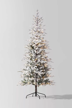 Wondershop 7.5’ Pre-lit Glitter Flocked Indexed Balsam Fir Artificial Christmas Tree