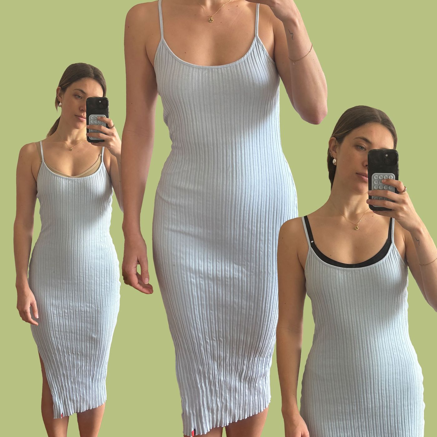 short skims dress dupe Best Skims Dress Dupe Amazon: Skims Long Slip Dress vs. Reoria Dress
