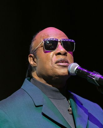 LOS ANGELES, CA - OCTOBER 29: Singer Stevie Wonder holds press conference and performs for the 18th annual House Full of Toys Benefit Concert at Club Nokia on October 29, 2013 in Los Angeles, California. (Photo by Rodrigo Vaz/FilmMagic)