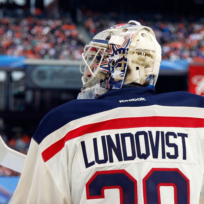 HENRIK LUNDQVIST New York Rangers Reebok 2012 Winter Classic Hockey Jersey