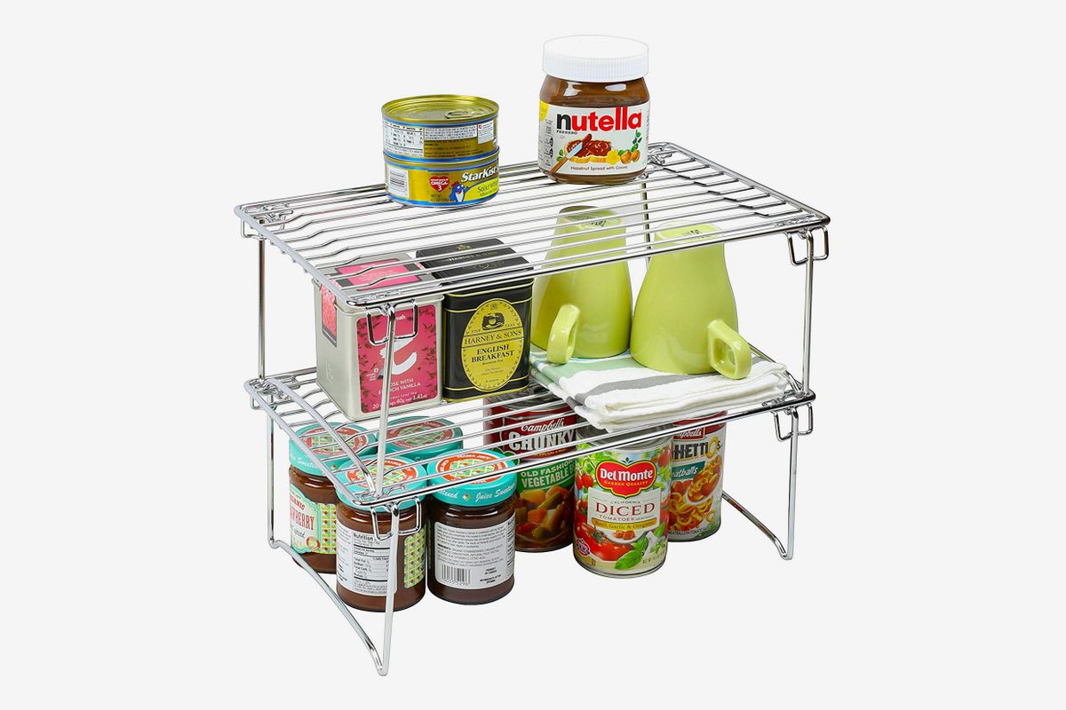 CYANNAN Plastic Hanging Basket Shelves Portable Closet For Cupboard Wardrobe Organiser Storage Stackable Baskets,White