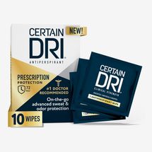 Certain Dri Antiperspirant Wipes for Excessive Sweating & Hyperhidrosis