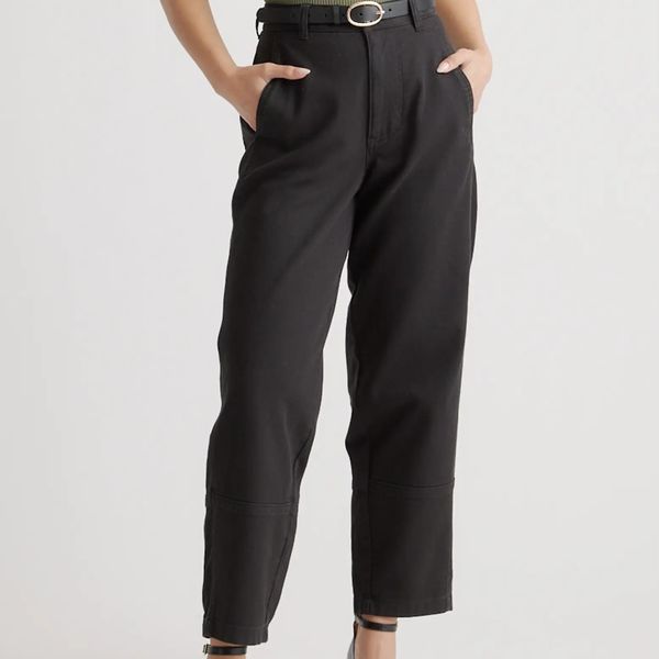 Quince Organic Stretch Cotton Twill Barrel Pants