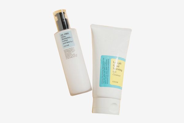Cosrx Low-pH Good Morning Cleanser and Cosrx Oil-Free Ultra-Moisturizing Lotion