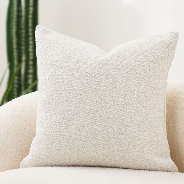 Domvitus Luxury Decorative Textured Boucle Throw Pillow Cover