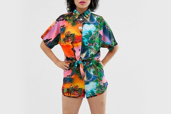 Disney The Lion King x ASOS DESIGN Shorts Two-Piece in Sunset Print