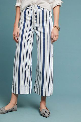 Capitaine Striped Wide-Leg Pants