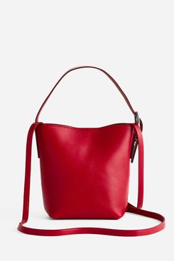 Madewell the Essential Micro Bucket Tote in Waxy Leather