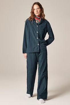 J.Crew Cotton Poplin Long-Sleeve Pajama Pant Set