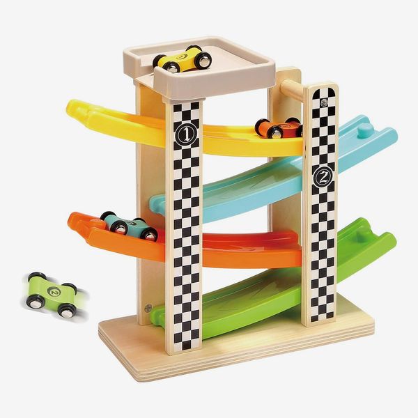 TOP BRIGHT Toddler Wooden Race Track