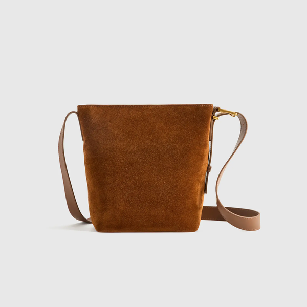 Quince Italian Suede Bucket Crossbody