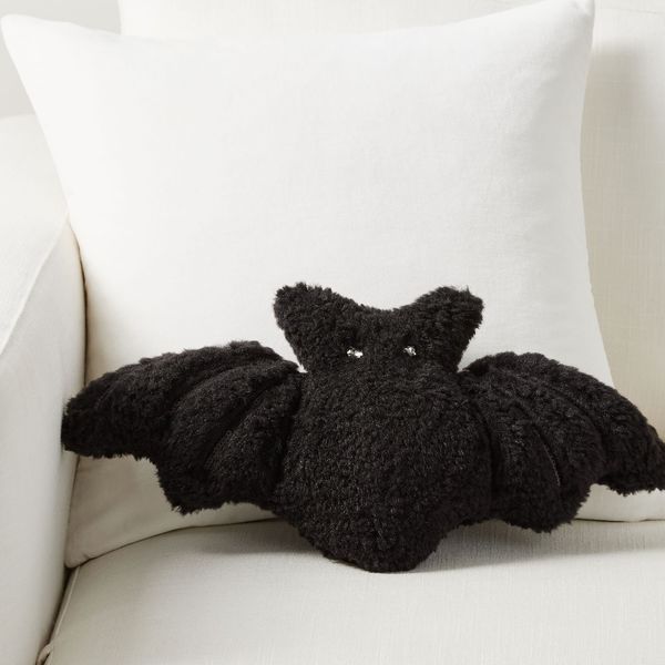 Pottery Barn Shimmer Bat Shaped Pillow