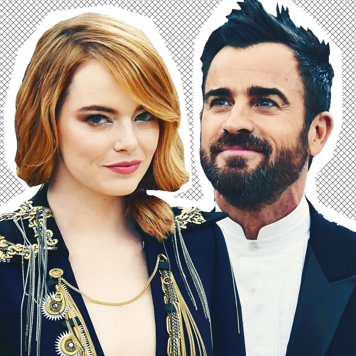 Emma Stone grins as she and Justin Theroux leave Met Gala party