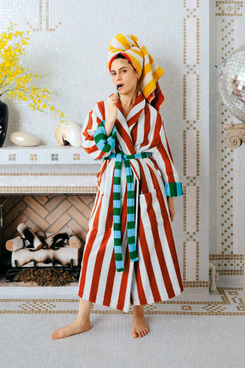 Dusen Dusen Striped Bathrobe