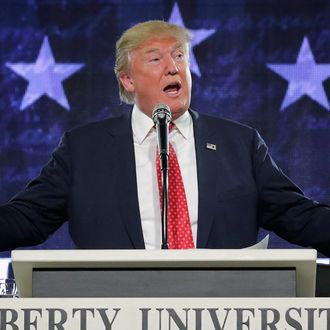 Donald Trump Delivers Convocation At Liberty University