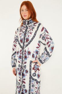 Farm Rio Marcelle Reversible Maxi Puffer Jacket