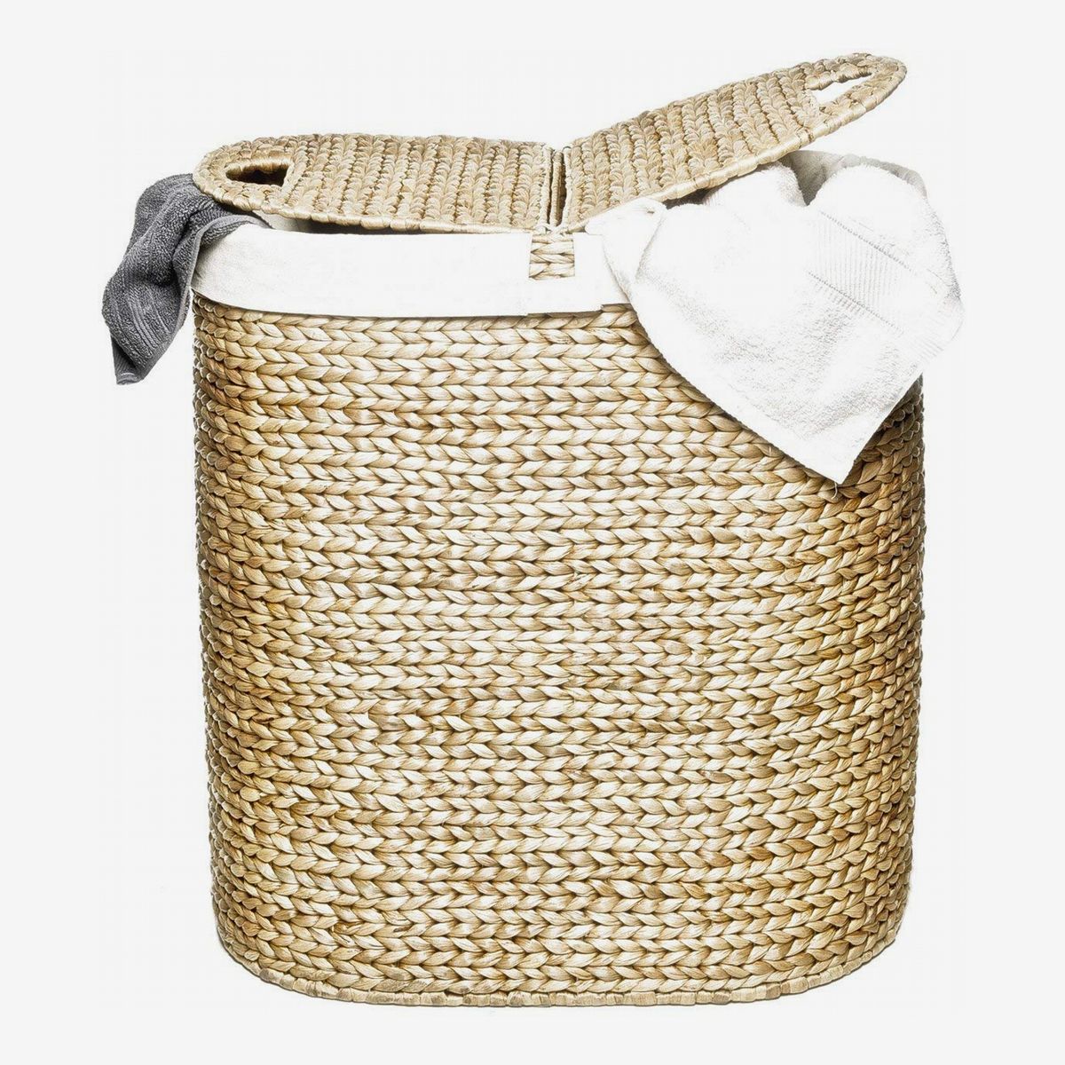 slim wicker laundry basket