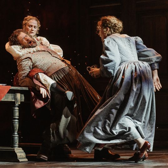 Jennifer Nettles, Andrew Kober, and Emily Fink in 'Giulia: The Poison Queen of Palermo.'