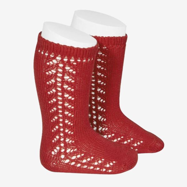 Cóndor Side Crochet Knee Sock – Red