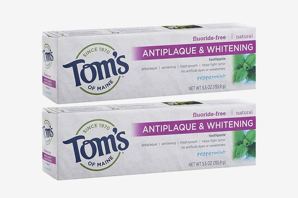 Tom’s of Maine Antiplaque and Whitening Fluoride-Free Toothpaste, Peppermint