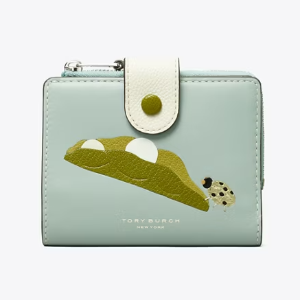 Tory Burch Colorblock Pea Pod Bi-Fold Wallet