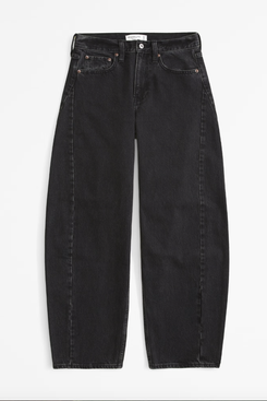 Abercrombie Curve Love Mid-Rise Barrel Jean