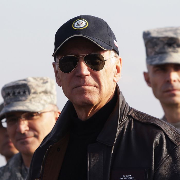 U.S. Vice President Joe Biden visits to observation post Ouellette at the Demilitarized Zone (DMZ) on December 7, 2013 in Panmunjom, South Korea. Vice President Biden has been visiting Japan, China and South Korea this week. Some of the main issues to discuss are the Trans-Pacific Partnership, diplomacy on the East China Sea and the South China Sea, economic relationship with China, implementation of the U.S.-Korea Free Trade Agreement, and alliance issues in both Japan and Korea.