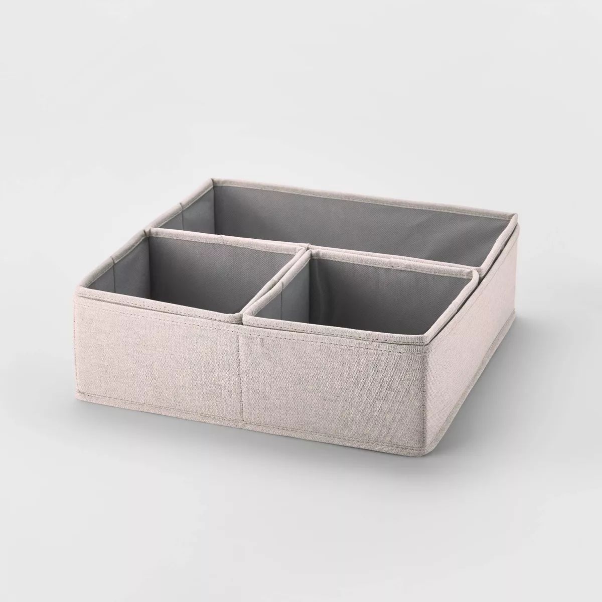 Small Woven Rectangle Storage Basket Gray - Brightroom™