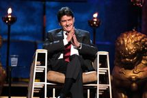 LOS ANGELES, CA - SEPTEMBER 10:  Roastee Charlie Sheen speaks onstage at Comedy Central's Roast of Charlie Sheen held at Sony Studios on September 10, 2011 in Los Angeles, California.  (Photo by Christopher Polk/Getty Images)