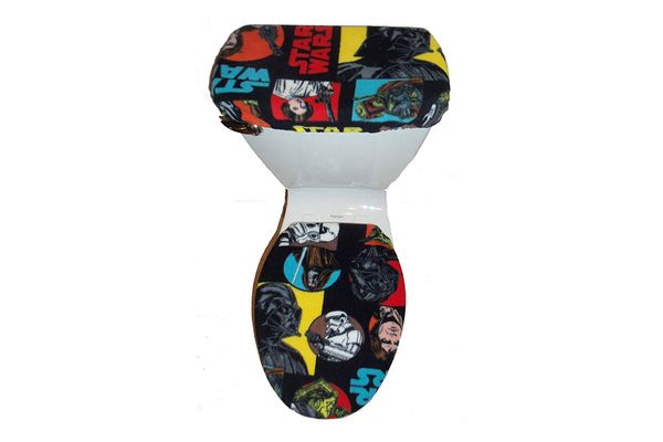 Darth Vader Fleece Fabric Toilet Seat Cover Set