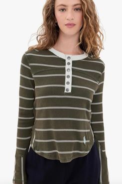 Free People Cool Down Crew Stripe